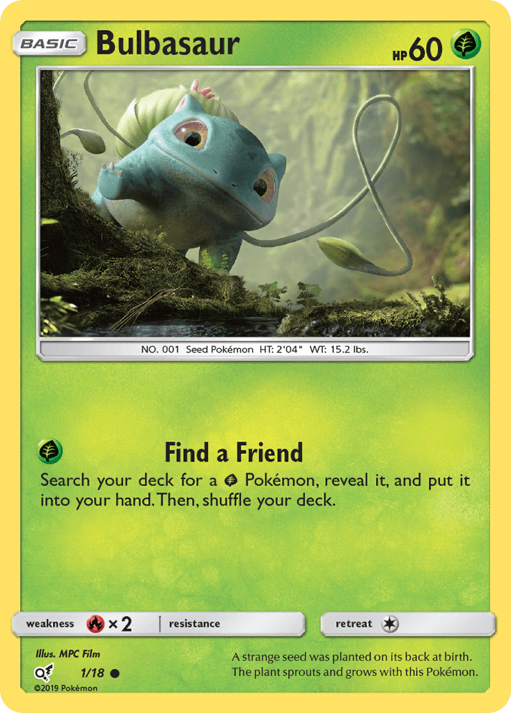 Bulbasaur printed card