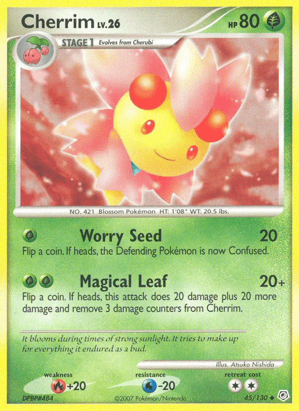 Cherrim printed card
