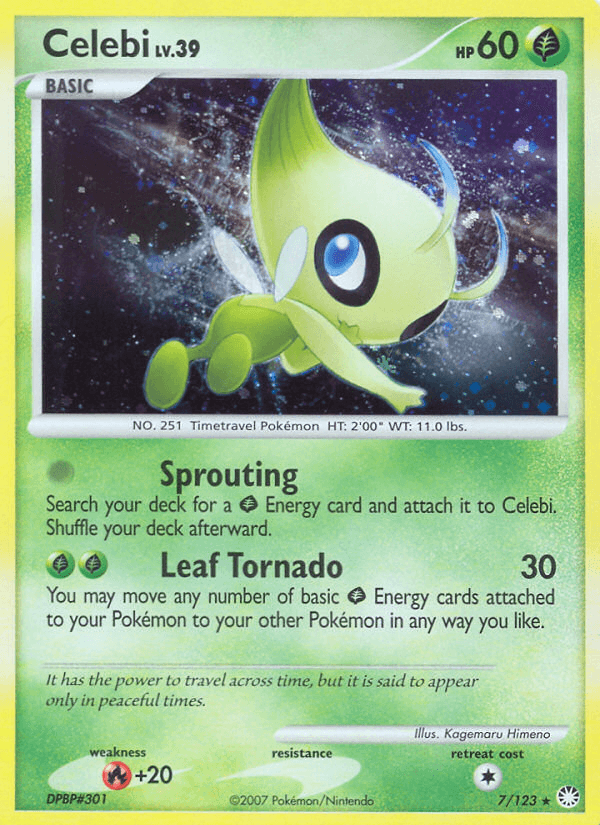 Celebi printed card