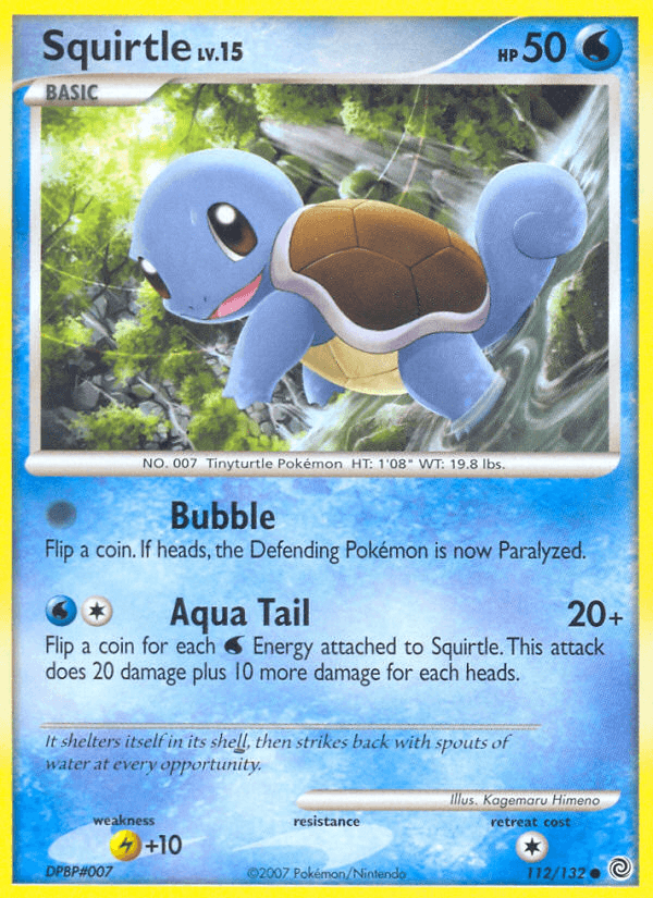 Squirtle printed card