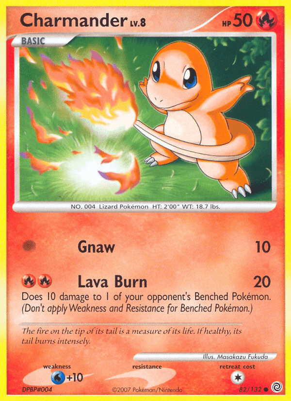 Charmander printed card