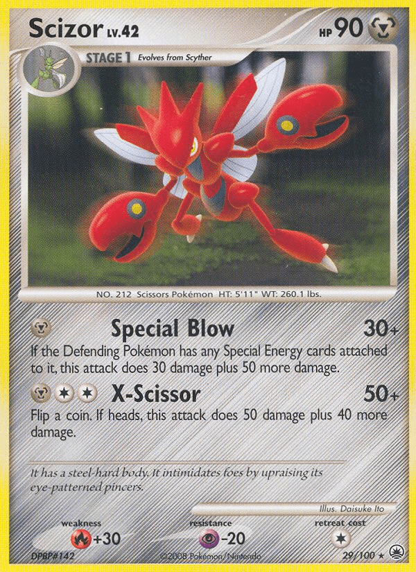 Scizor printed card