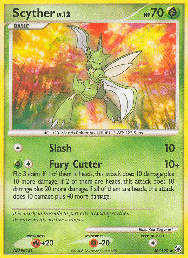 Scyther printed card