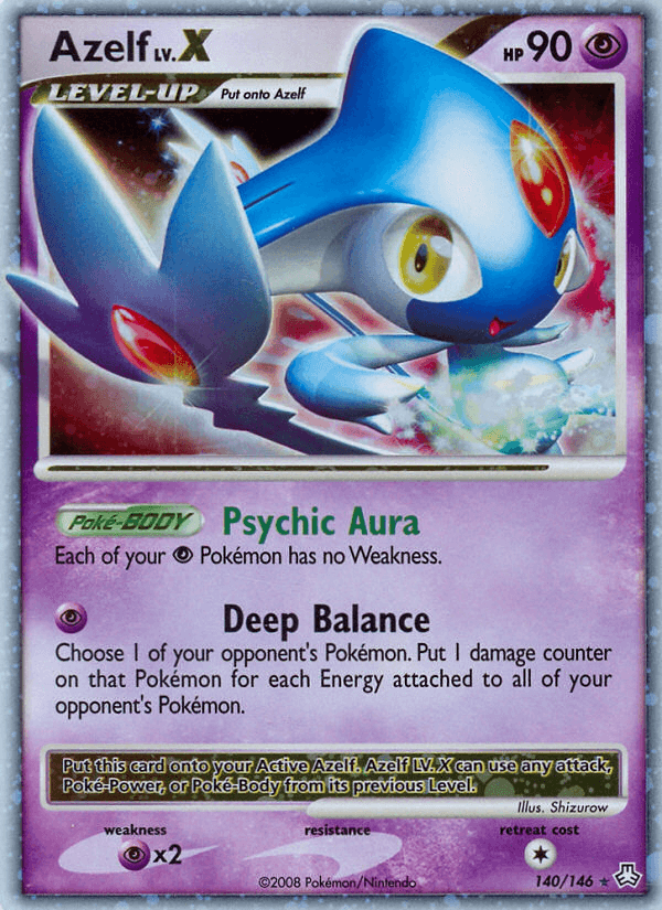Azelf LV.X printed card