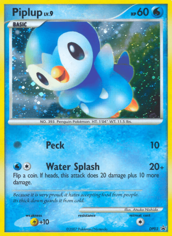 Piplup printed card