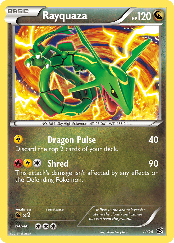 Rayquaza printed card