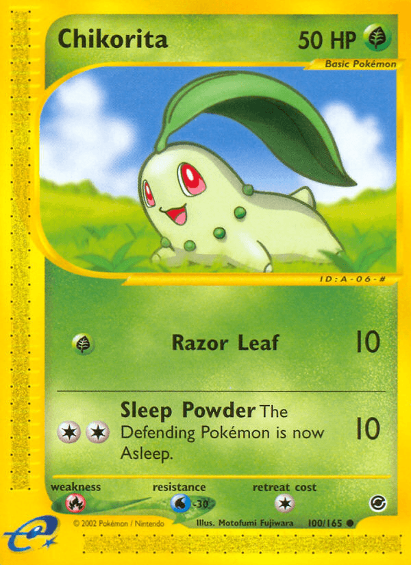 Chikorita printed card