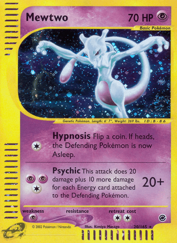 Mewtwo printed card