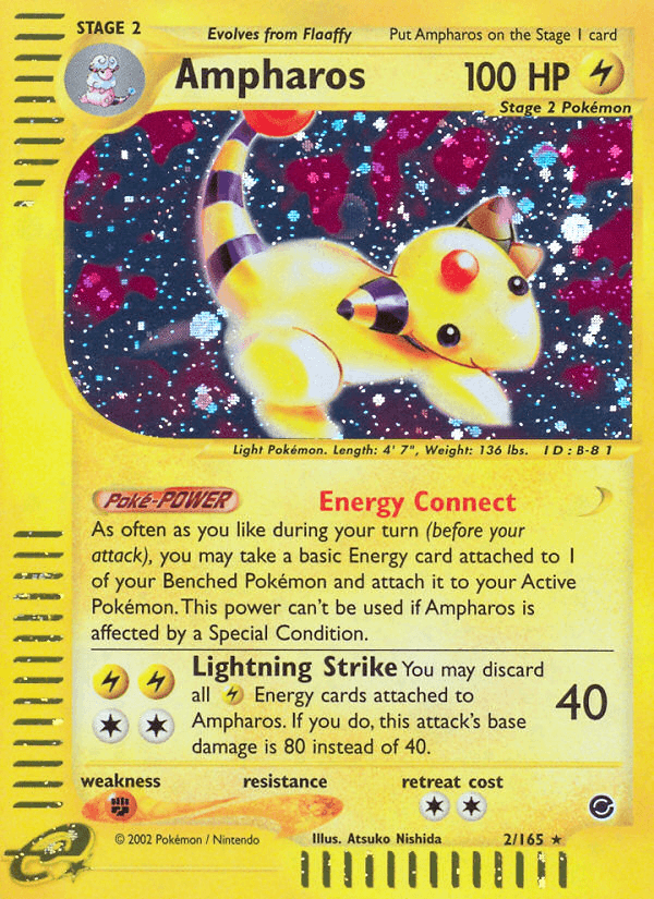 Ampharos printed card