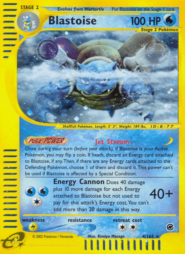 Blastoise printed card