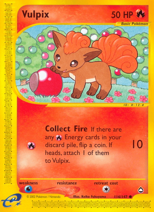 Vulpix printed card