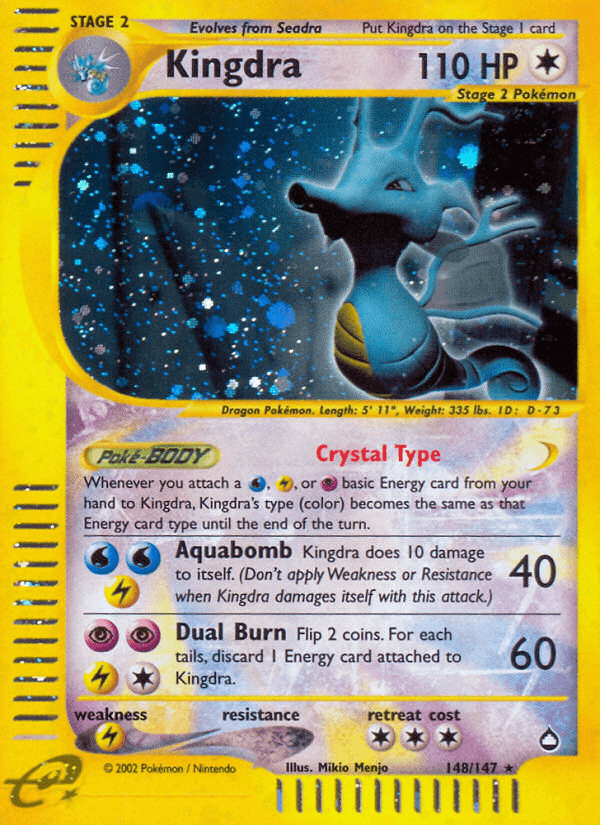 Kingdra printed card
