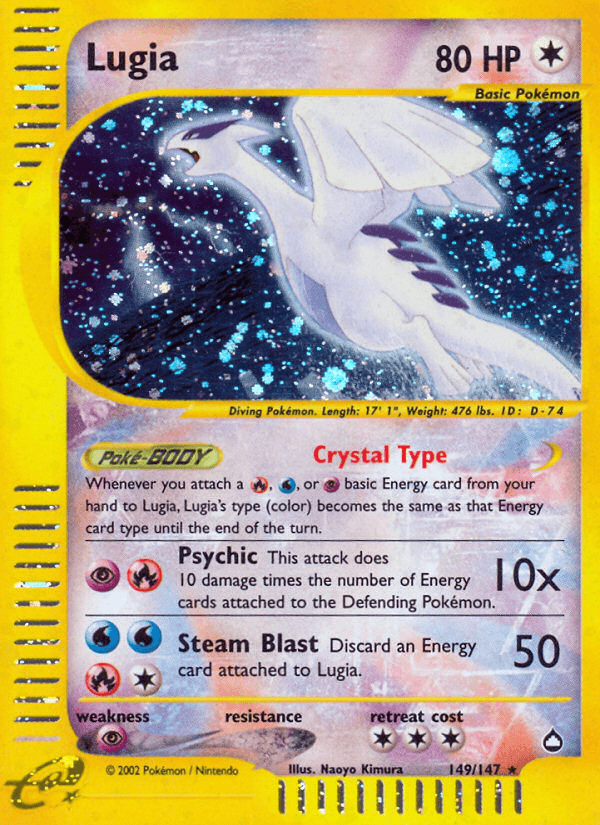Lugia printed card
