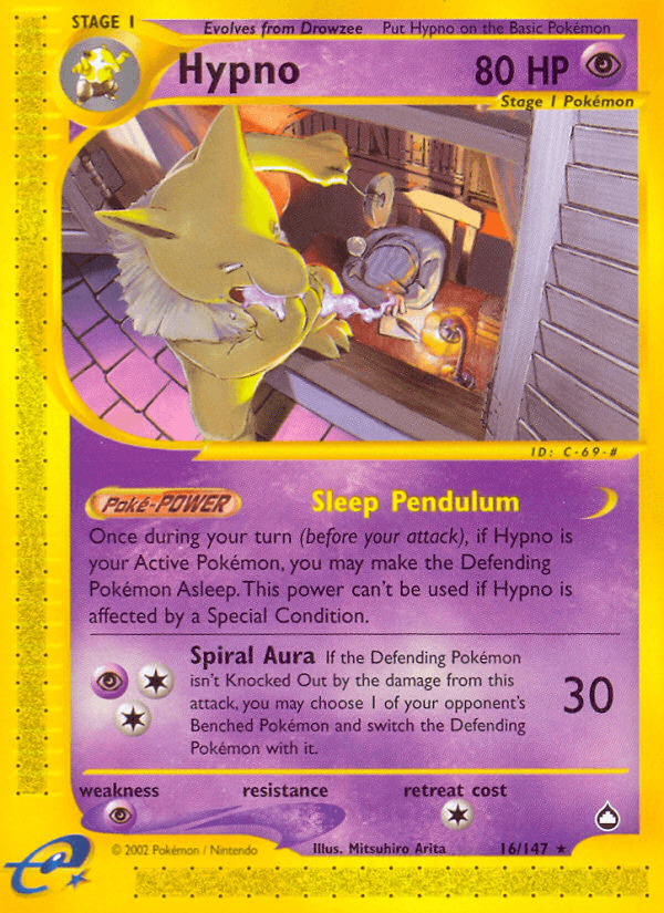 Hypno printed card