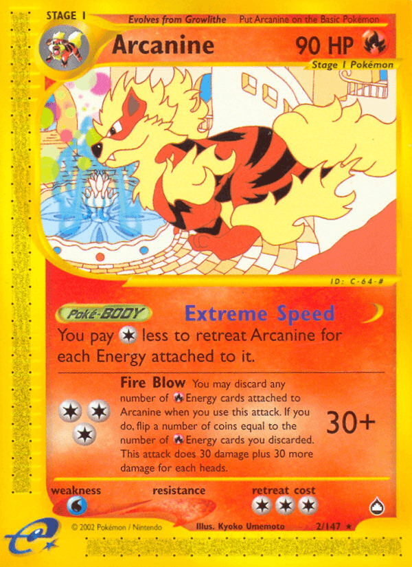 Arcanine printed card