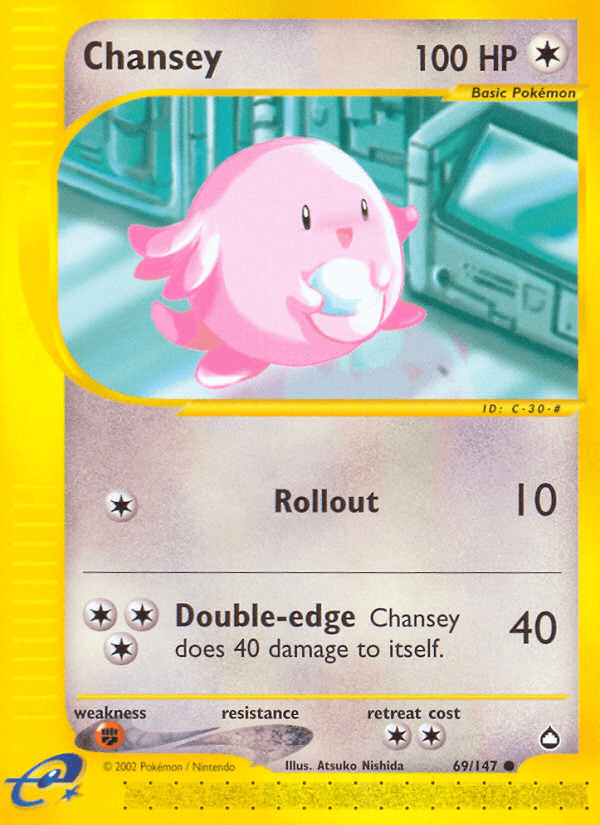 Chansey printed card