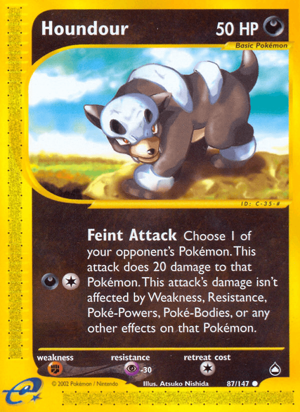 Houndour printed card
