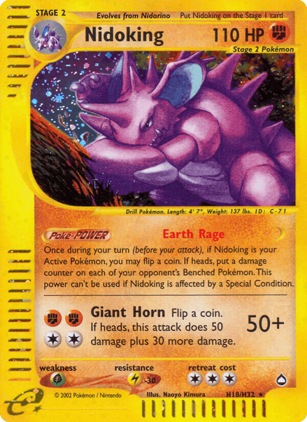 Nidoking printed card