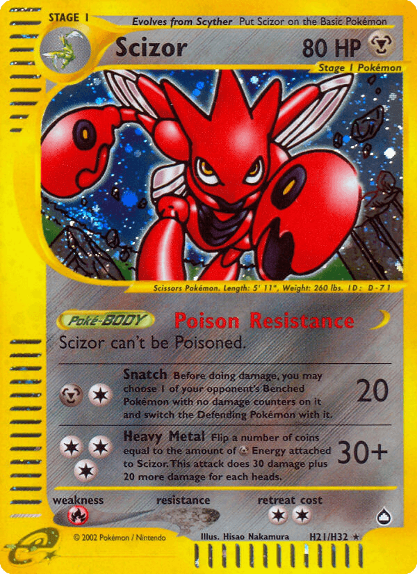 Scizor printed card
