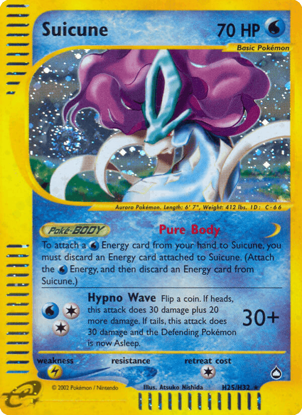 Suicune printed card