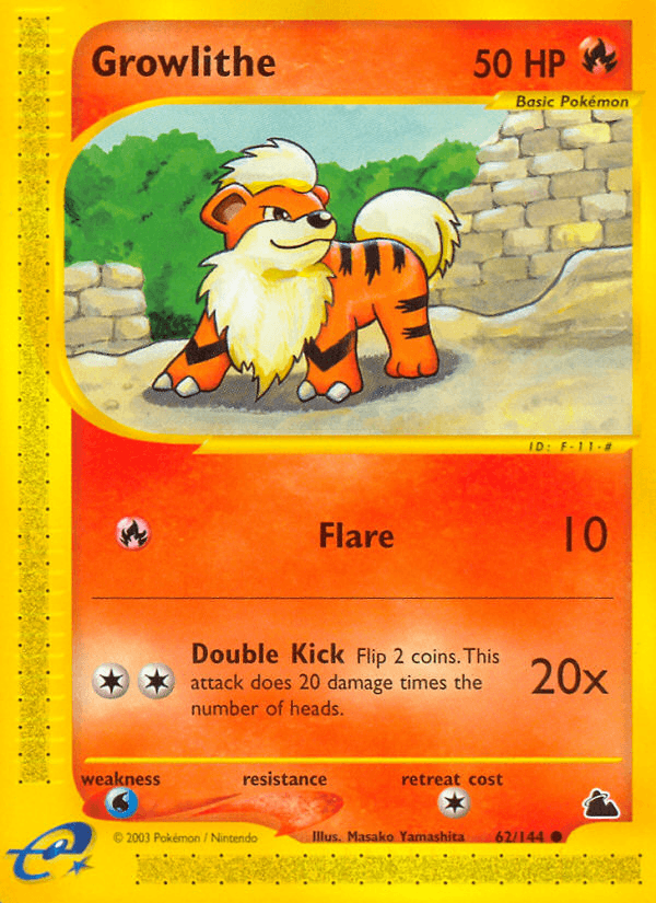 Growlithe printed card