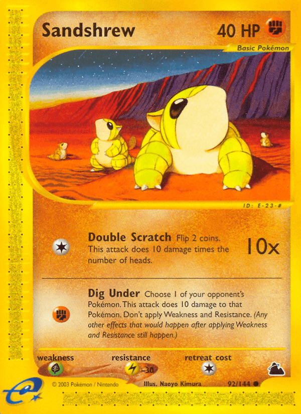 Sandshrew printed card