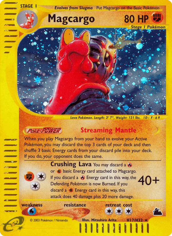 Magcargo printed card