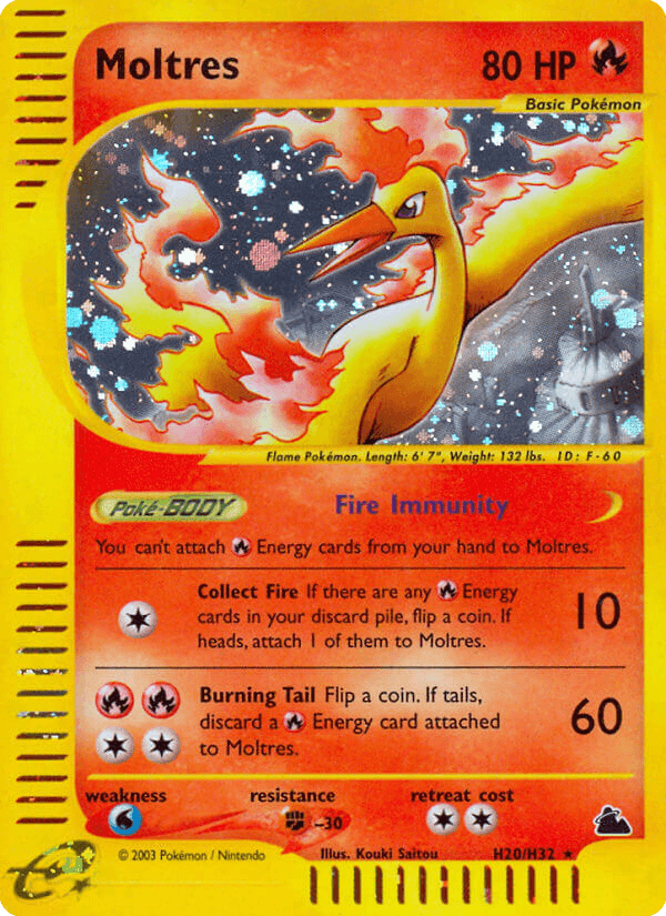 Moltres printed card