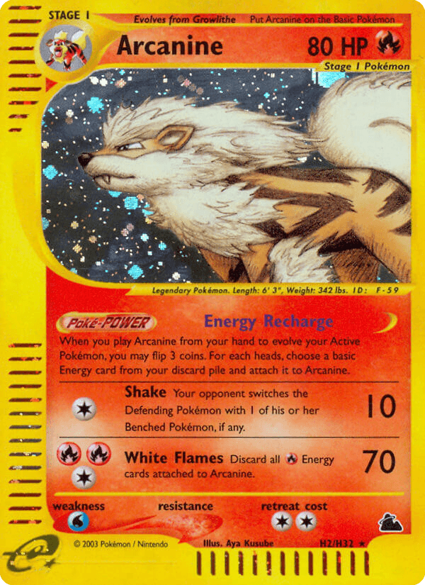 Arcanine printed card