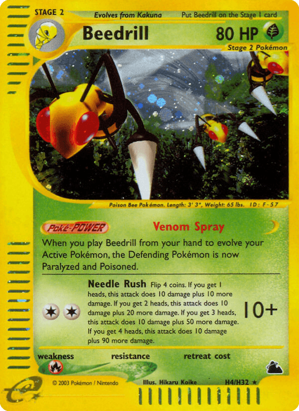 Beedrill printed card
