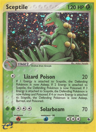 Sceptile printed card