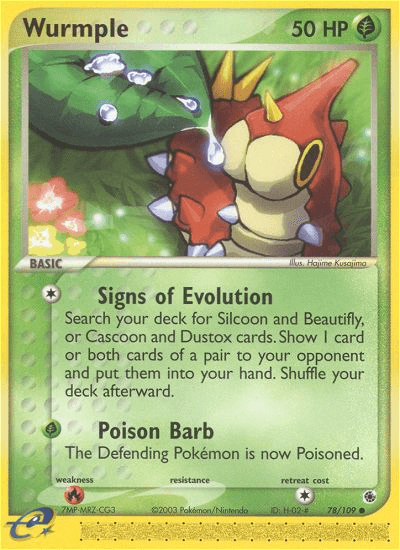 Wurmple printed card