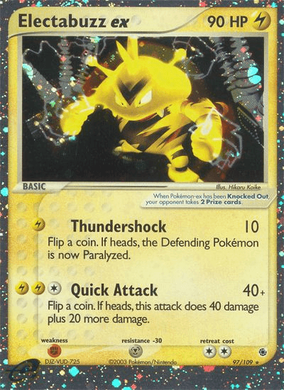 Electabuzz ex printed card