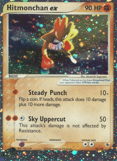 Hitmonchan ex printed card