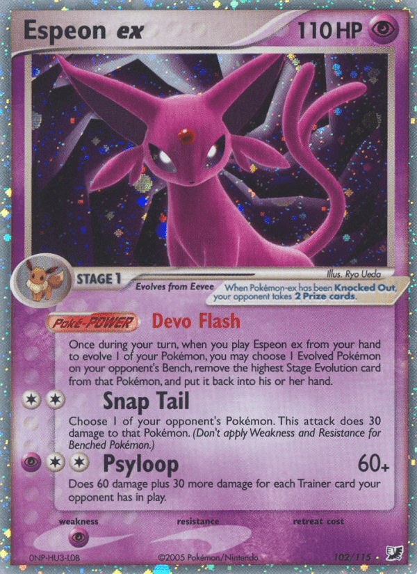 Espeon ex printed card