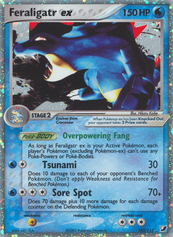 Feraligatr ex printed card