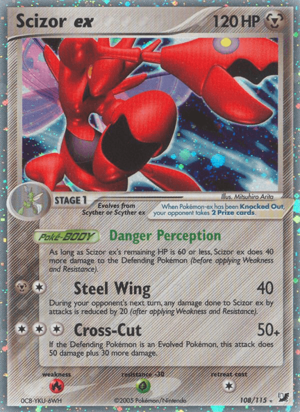 Scizor ex printed card