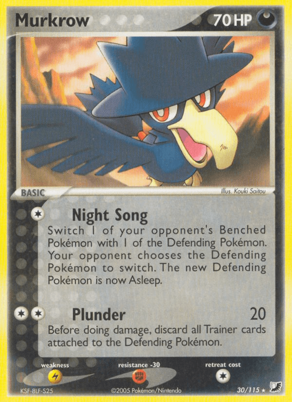 Murkrow printed card
