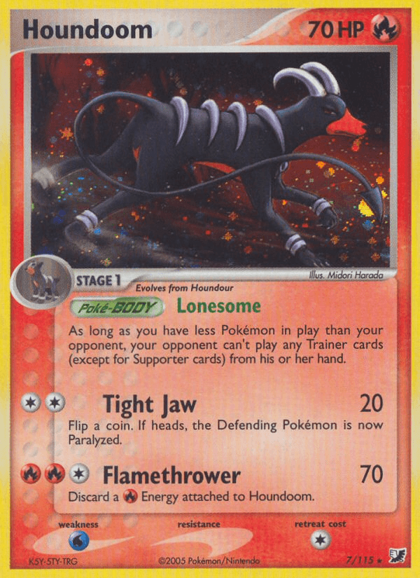 Houndoom printed card