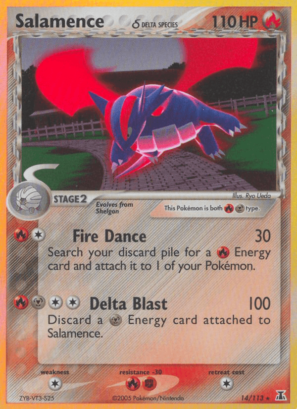 Salamence δ printed card