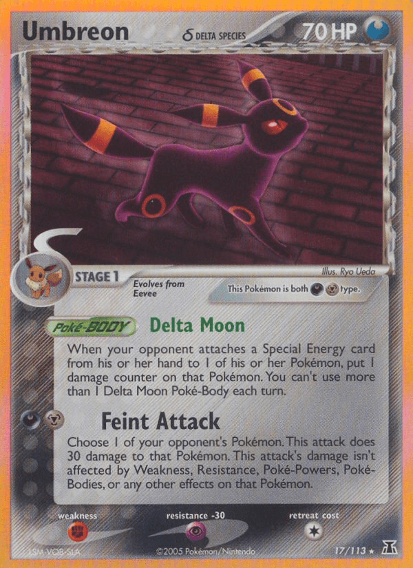 Umbreon δ printed card