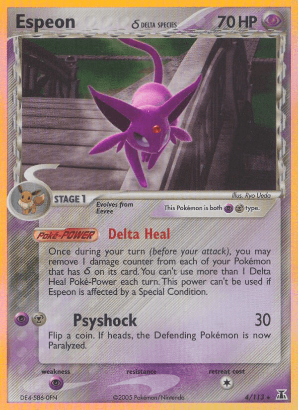 Espeon δ printed card