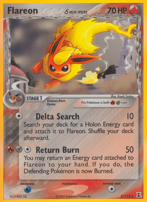 Flareon δ printed card