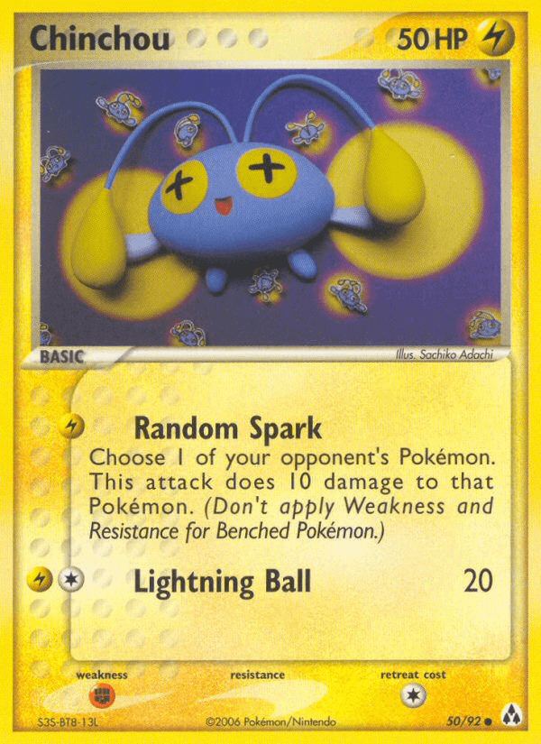Chinchou printed card