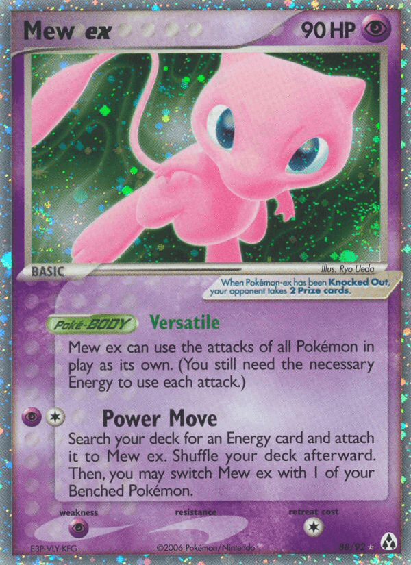 Mew ex printed card