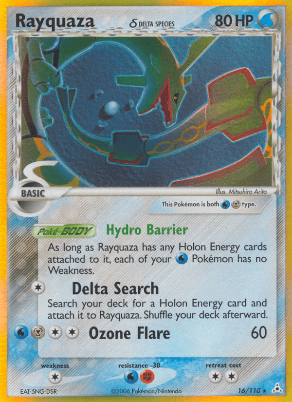 Rayquaza δ printed card