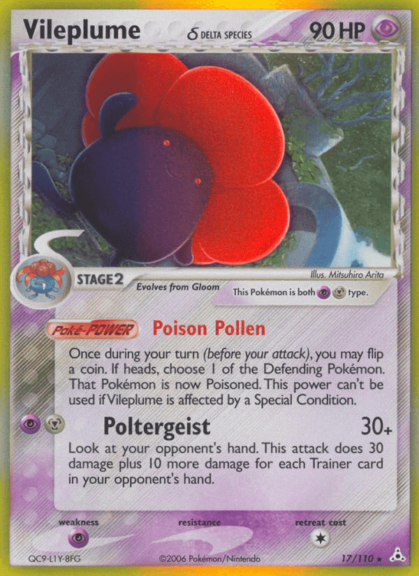 Vileplume δ printed card
