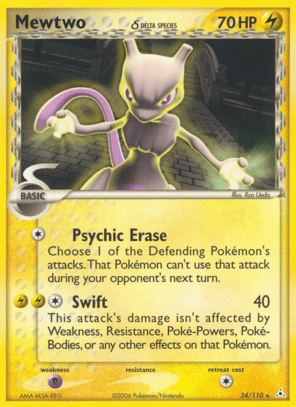 Mewtwo δ printed card