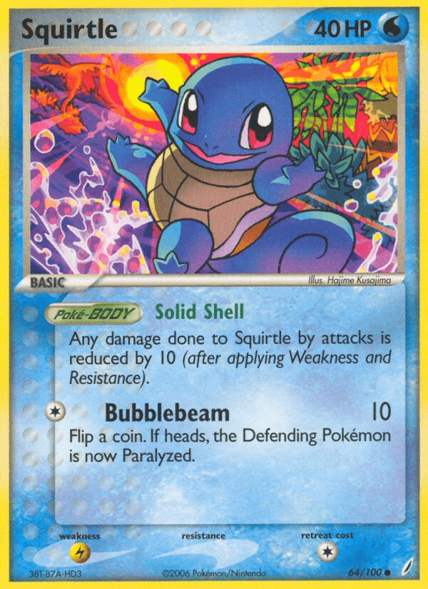 Squirtle printed card