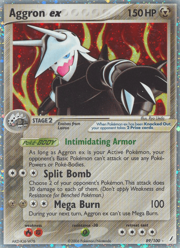 Aggron ex printed card